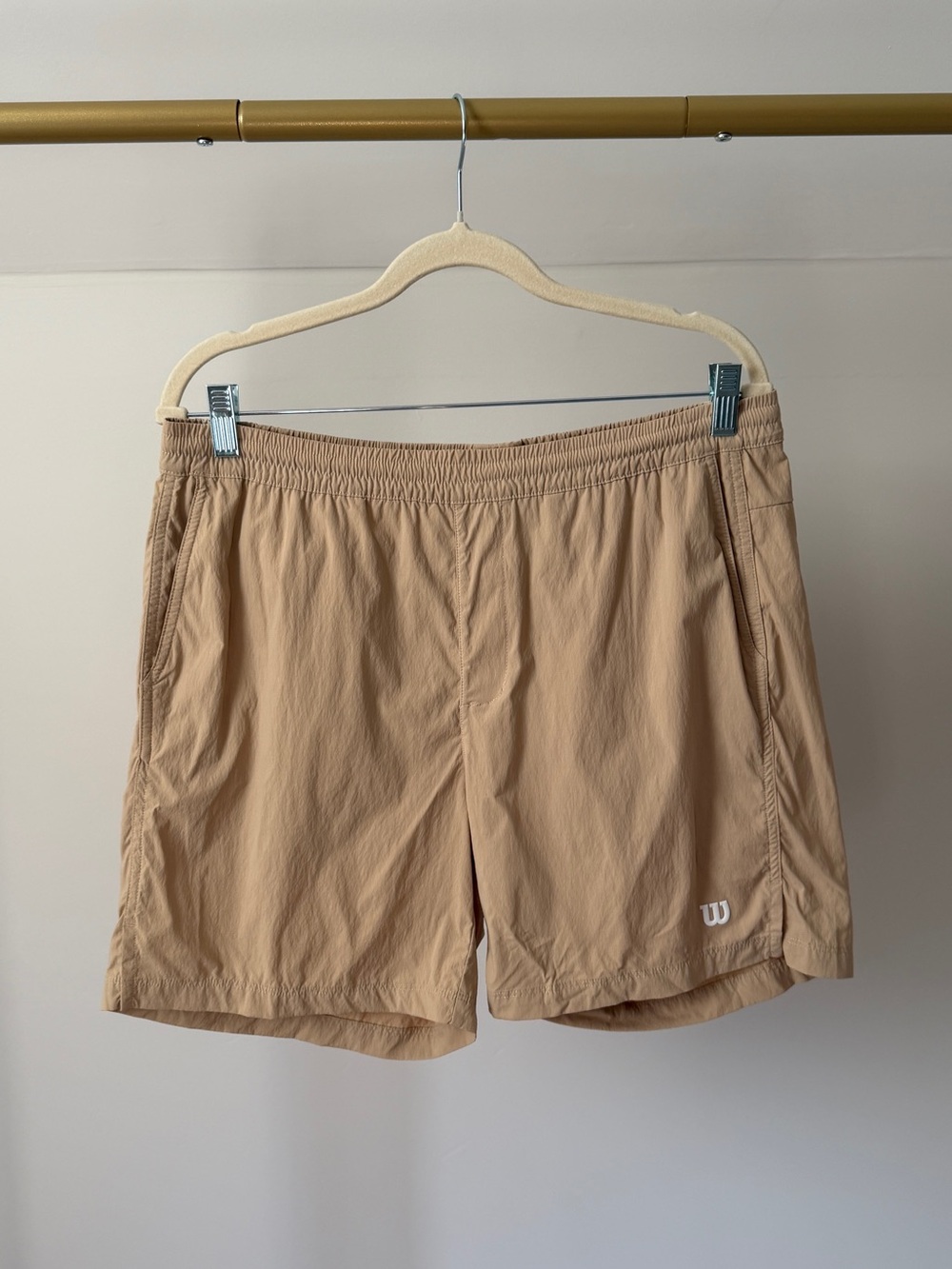 Wilson Men's Tennis Volley Short 6" Unlined Safari sz L